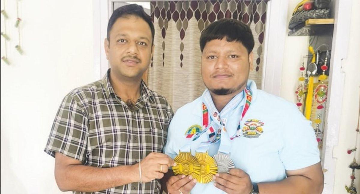 Jammu Police Officer Vishal Manyal Wins Two Golds at World Arnis Championship